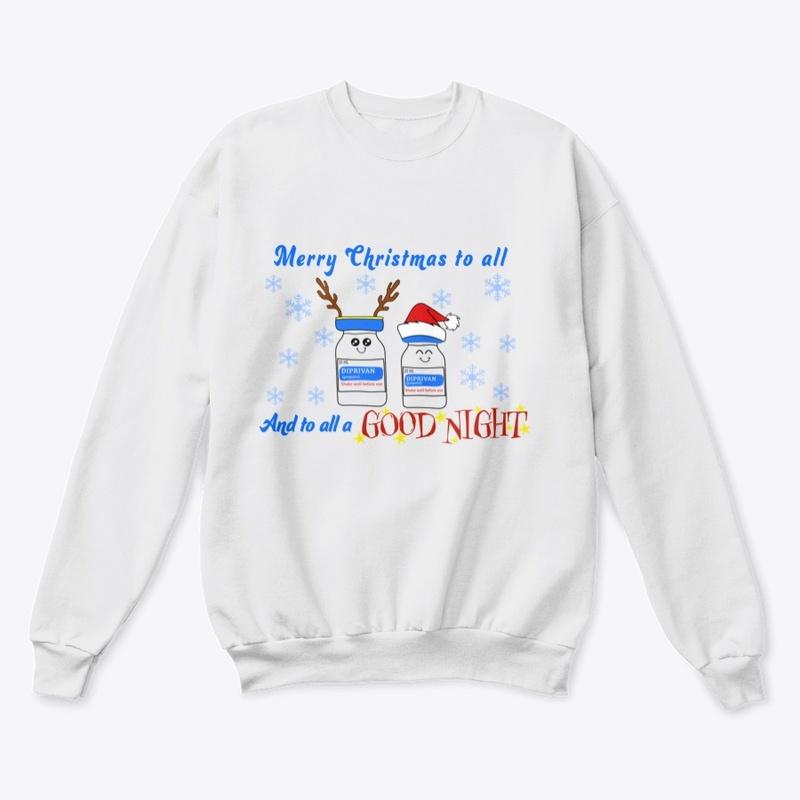 Propofol Ugly Holiday Sweater- White